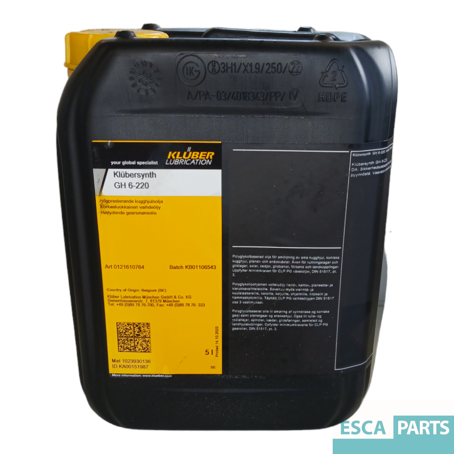 Oil Klübersynth GH 6-220 5L-1