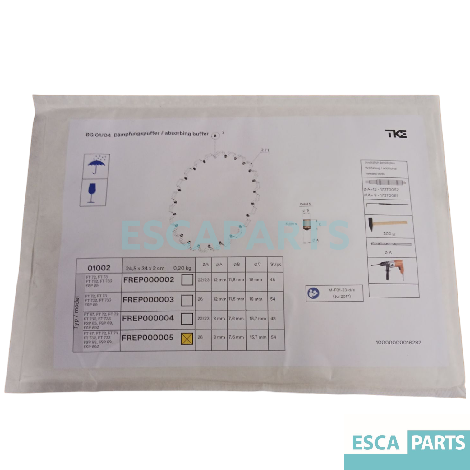 Buffer Pin Kit 54 pcs Ø8 mm – compatible with ThyssenKrupp-1