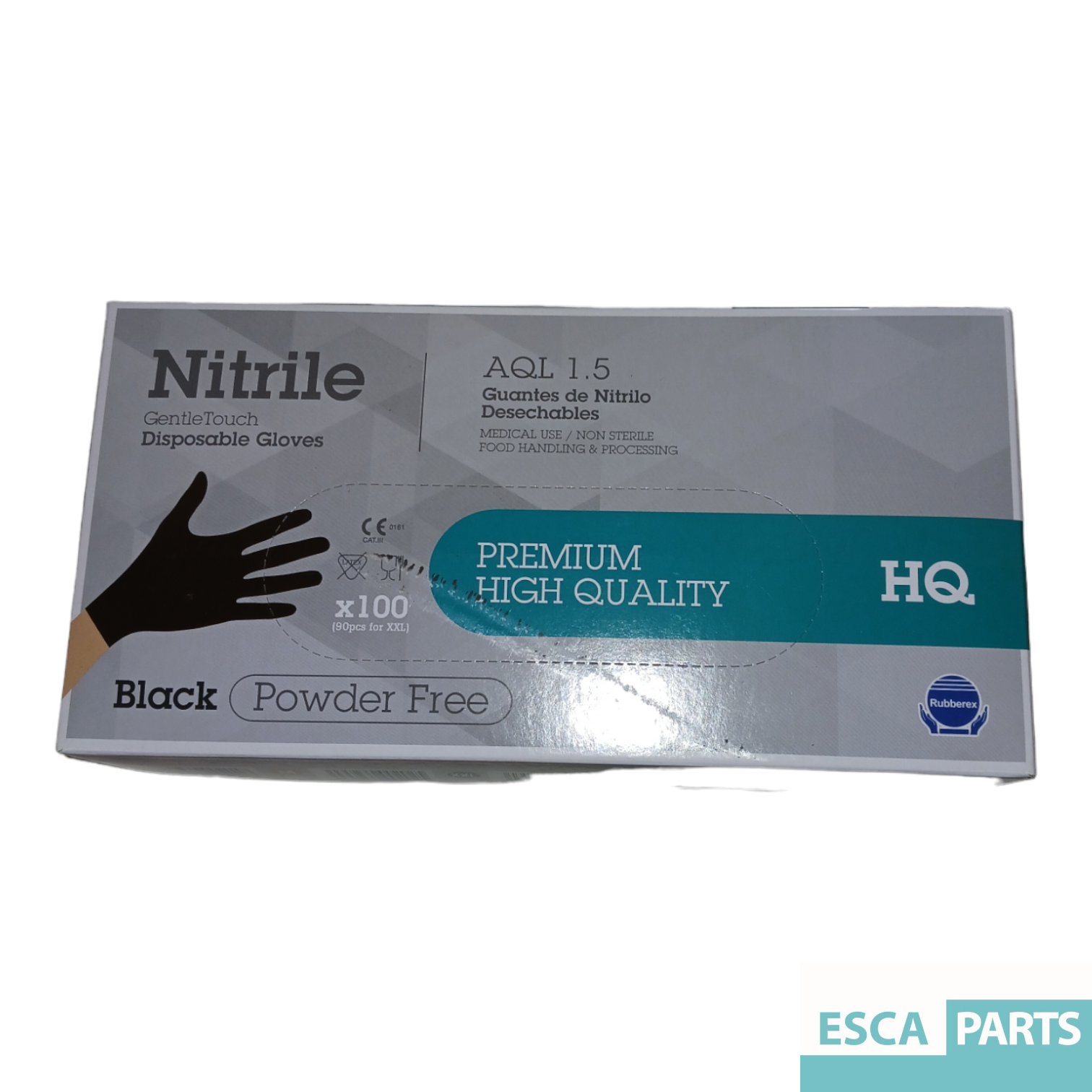 Nitrile Gloves Disposable Black Size XL-1