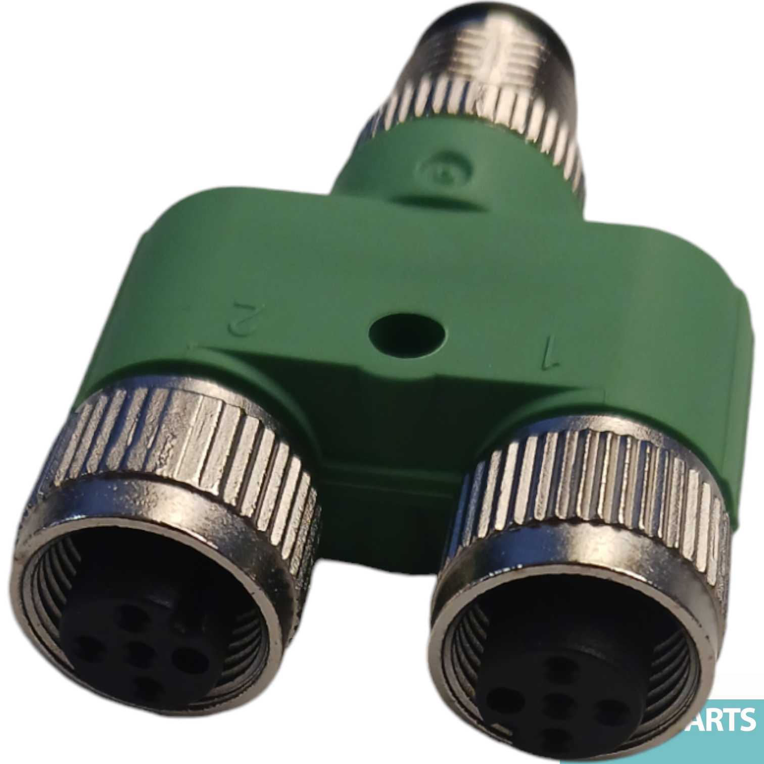 Y-Connector M12 4-Pin 2× Female 1× Male-1