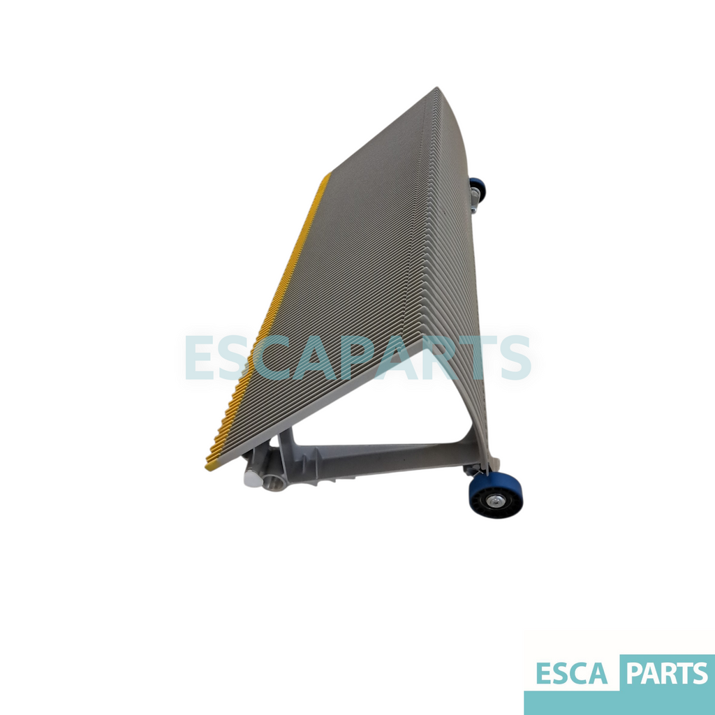 Escalator Step 1000 mm Yellow Demarcation incl. Rollers 76×25 – Compatible with KONE-3